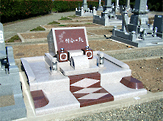 洋型墓石施工例